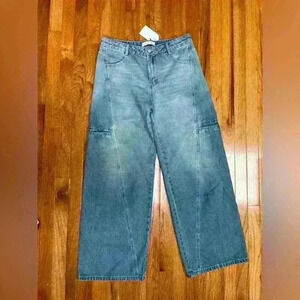 REVERIEE wide leg jeans size L NWT